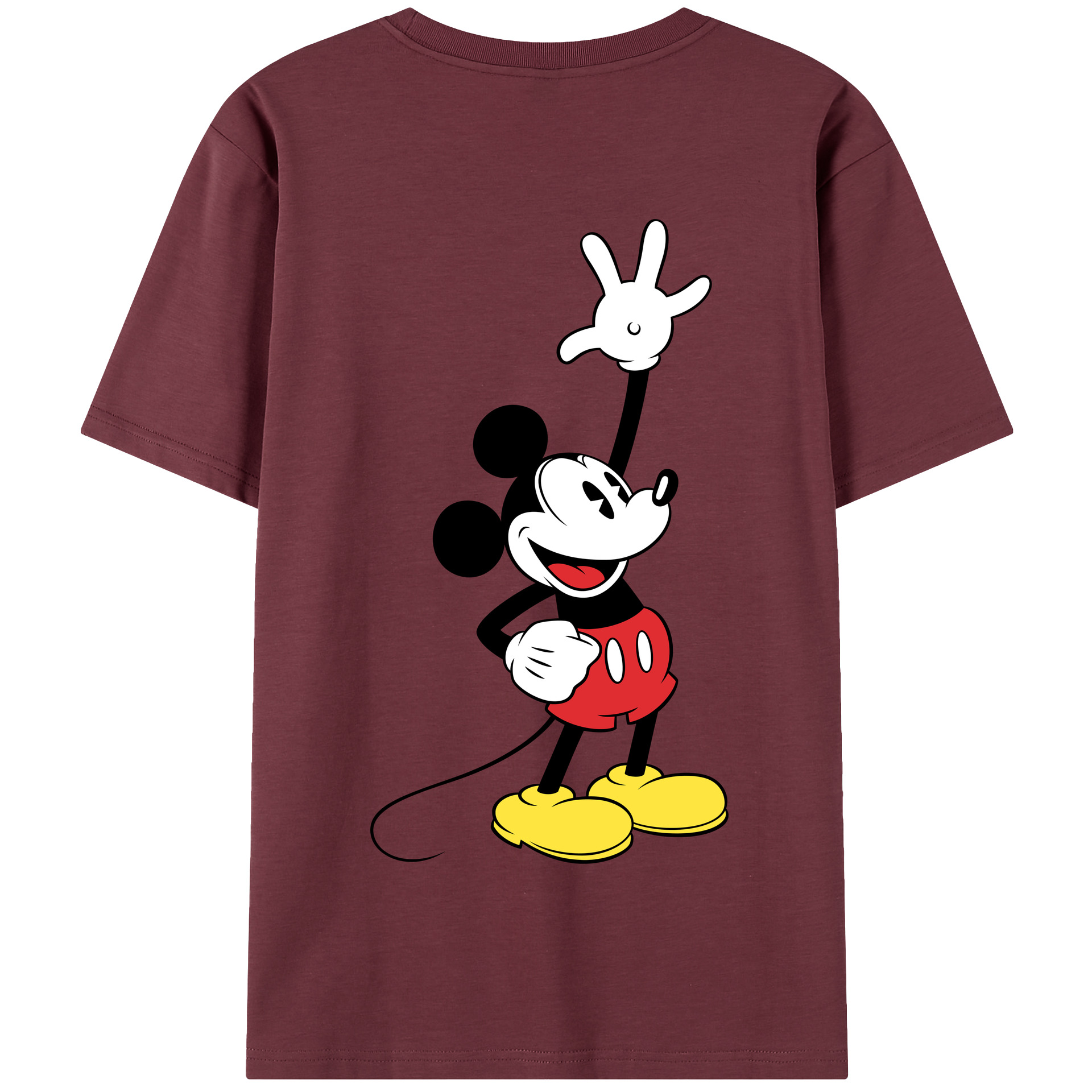 （画像用） ミッキーマウス Mickey Mouse 綿100％半袖Tシャツ（背面プリント）